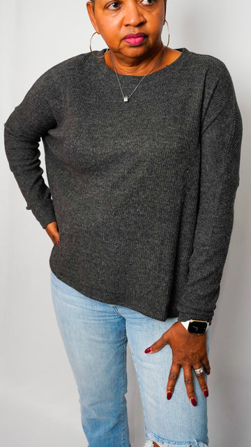 Charcoal Gray Oversized Sweater