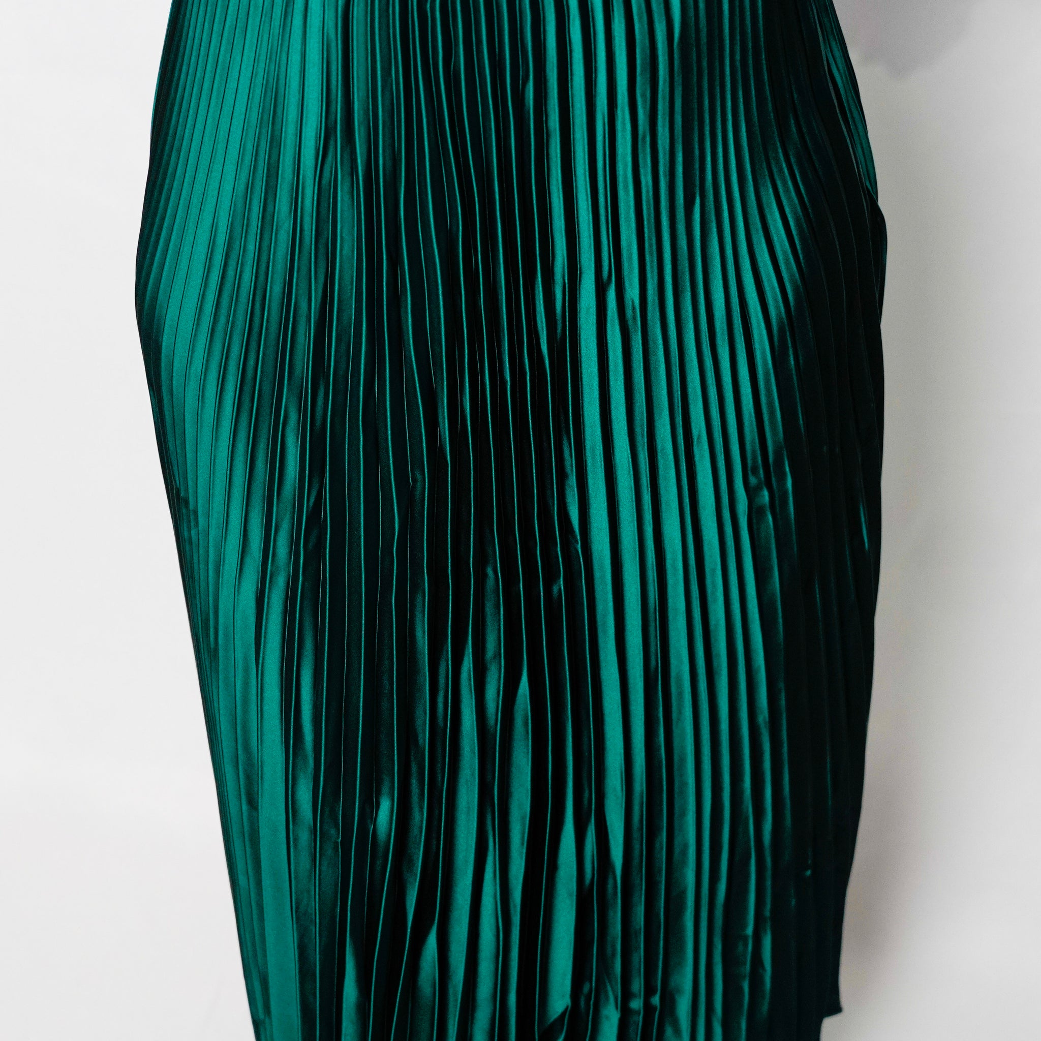 Emerald Pleated Maxi Skirt