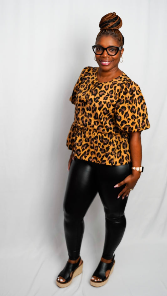 Cheetah Print Blouse