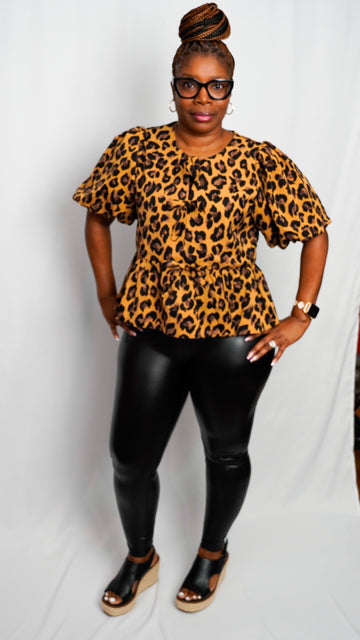 Cheetah Print Blouse