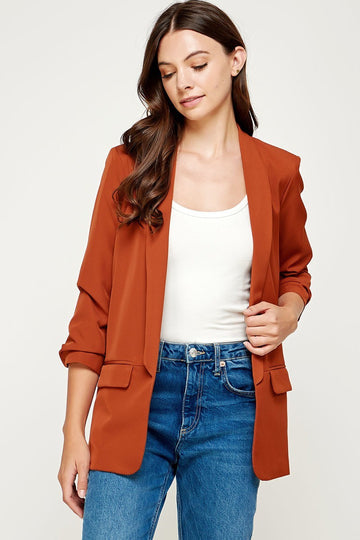 Caramel Brown Boyfriend Blazer