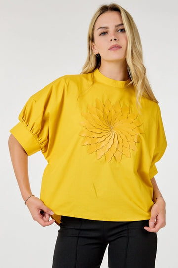 Golden Grass Oversized Top